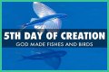 What did God create on the fifth day of creation?